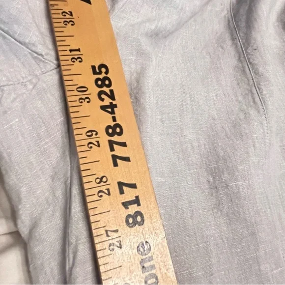 J. Jill Love Linen Elastic Waistband Pull-up Wide Leg Pants 100% Linen Taupe 1X - Picture 9 of 9